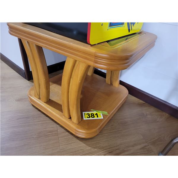 Side table c/w partial glass top