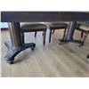 Image 5 : Double pedestal dining room table c/w 3-extra leaf's, 2 captain chairs & 4- chairs, Made by factory
