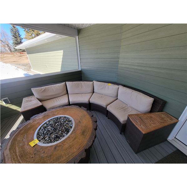 Corner patio set c/w 2- end tables & storage