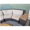 Image 2 : Corner patio set c/w 2- end tables & storage