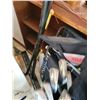 Image 5 : Golf clubs c/w rolling cart, badminton net & folding chair