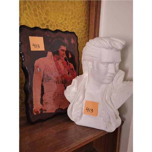 Elvis picture and Elvis bust