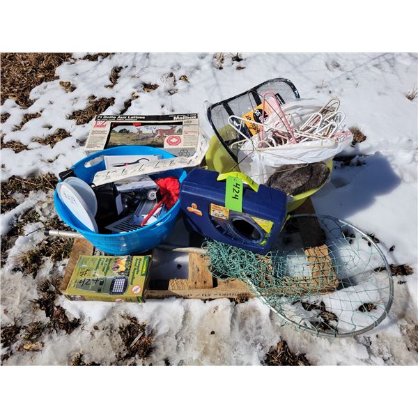 Deer mailbox, fishing net, Thermacell, coat hangers, door knobs, vent covers and misc.