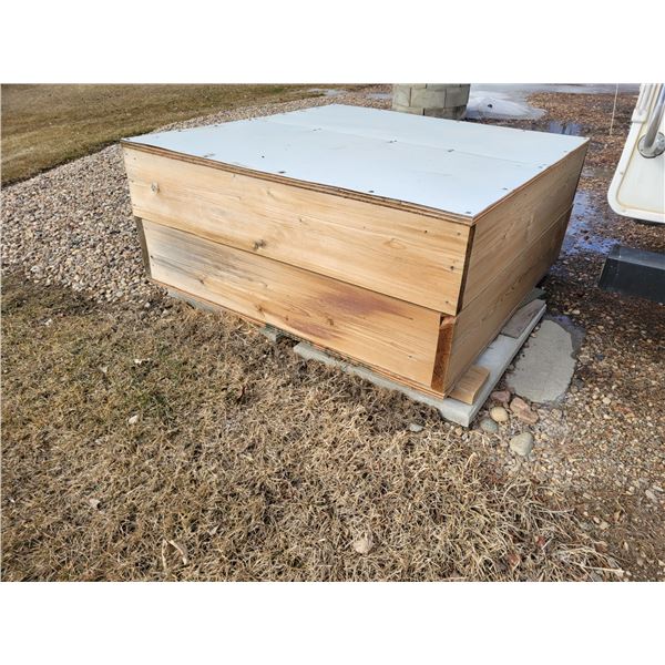 Treated cedar box for fire pit