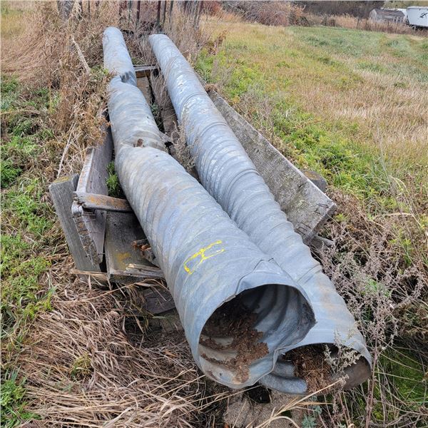 2- Old culverts, metal grain bin sections (B & E)