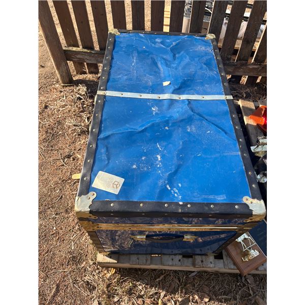 Blue antique trunk