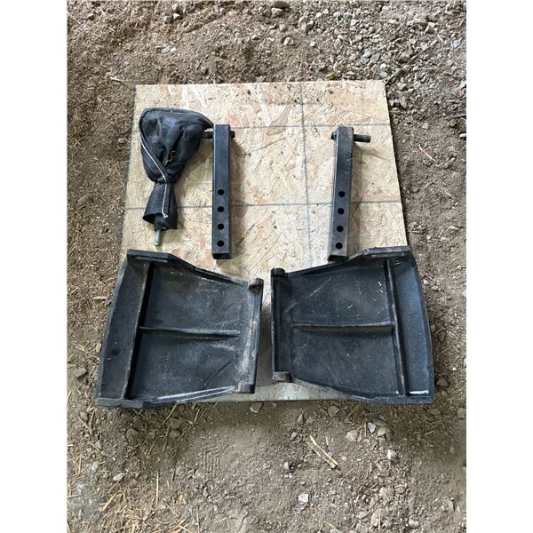 Set of skid shoes & brackets