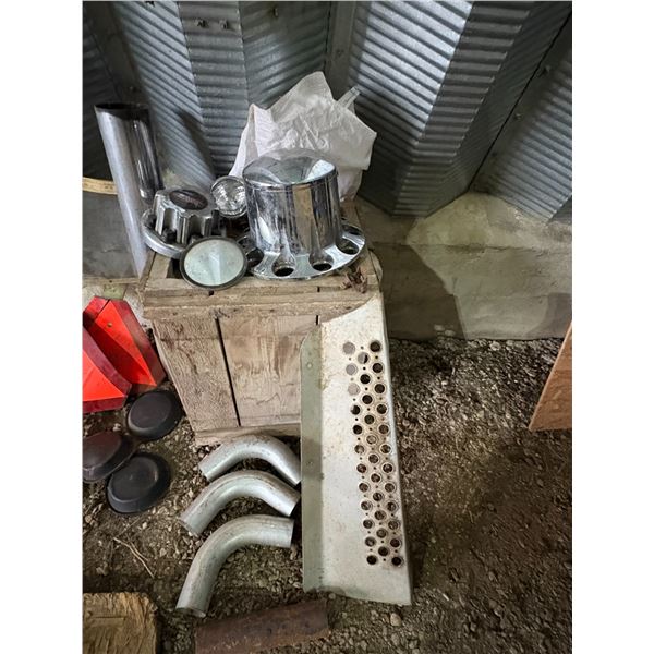 2- Slow moving signs, hub caps, mirror, exhaust pipe & bracket