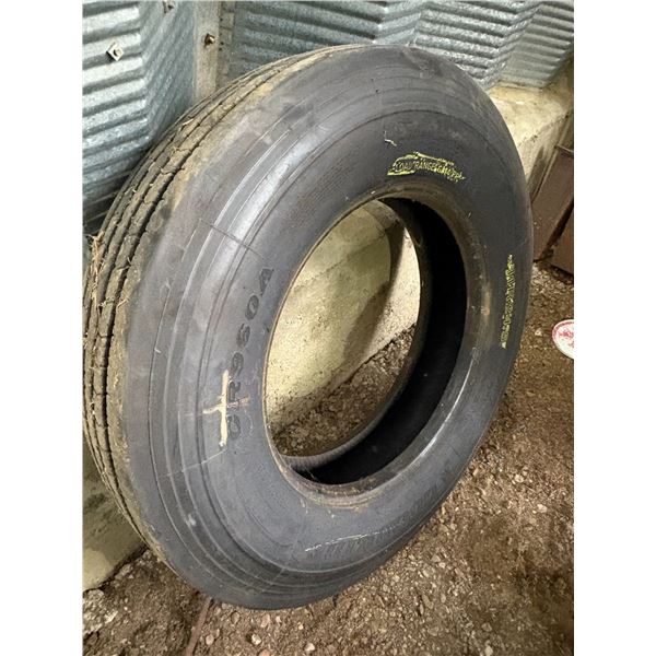 1- 1100R24.5 tire , very good