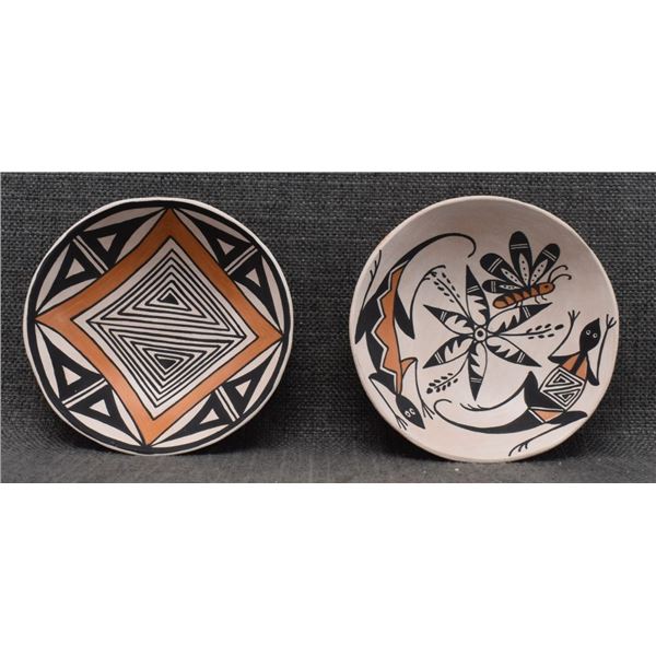 TWO ACOMA POTTERY BOWLS ( P. MIKE)