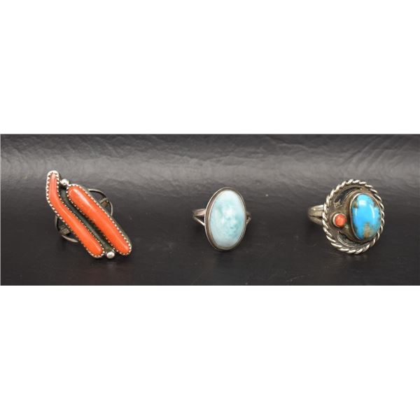 THREE NAVAJO RINGS
