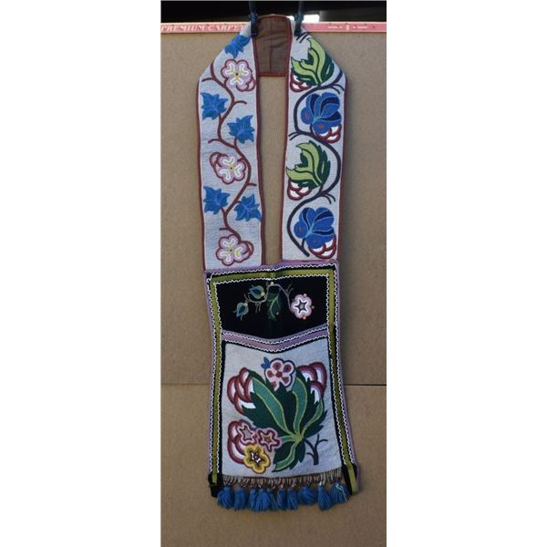 WOODLANDS BEADED BANDOLIER BAG