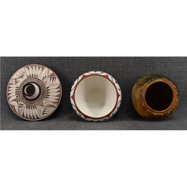THREE NATIVE AMERICAN POTS