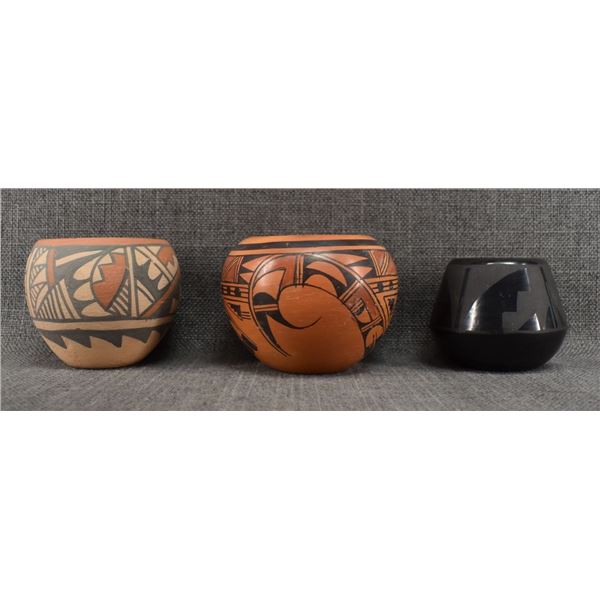 THREE PUEBLO POTTERY ITEMS