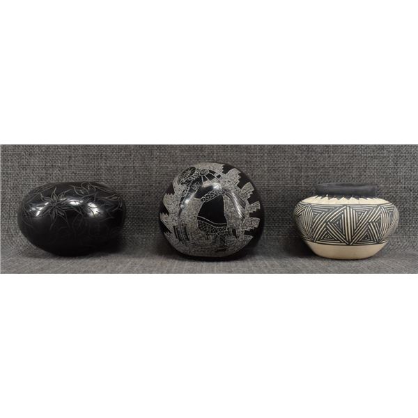 THREE PUEBLO POTTERY ITEMS