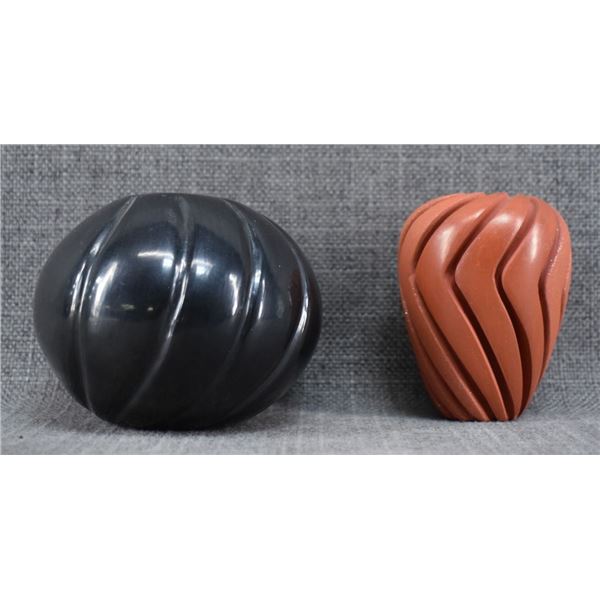 TWO PUEBLO POTTERY VASES