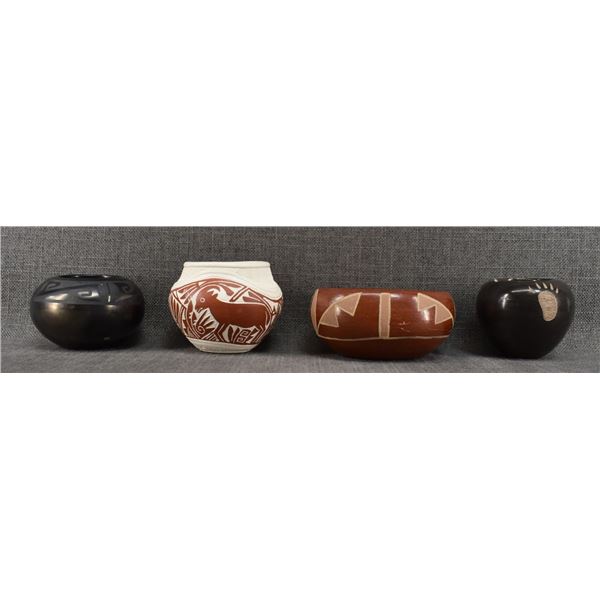 FOUR NATIVE AMERICAN POTTERY ITEMS