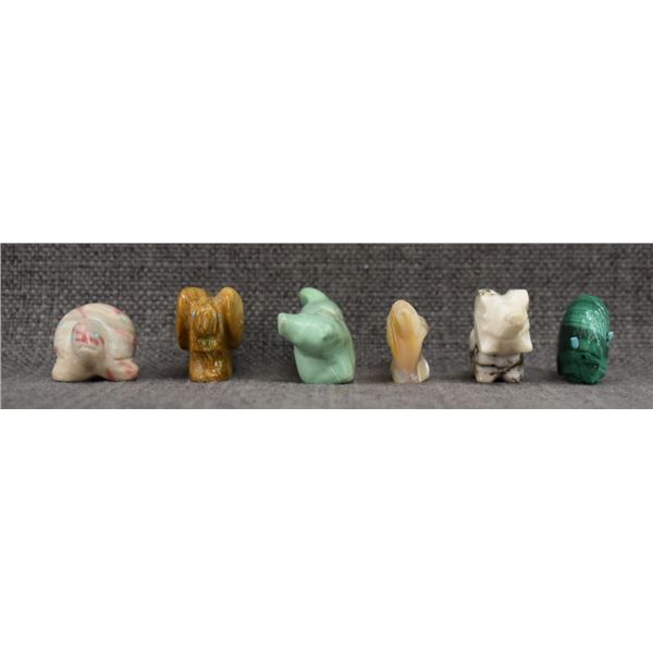 SIX ZUNI STONE FETISHES