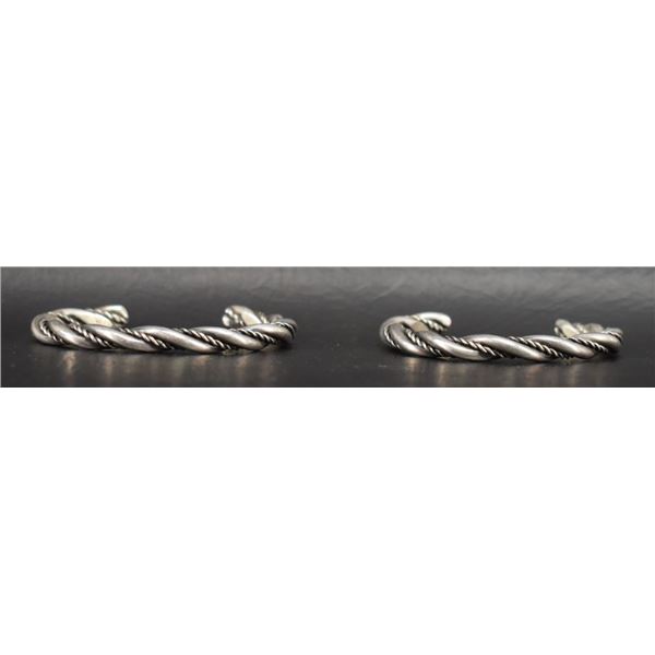 TWO NAVAJO STERLING SILVER BRACELETS
