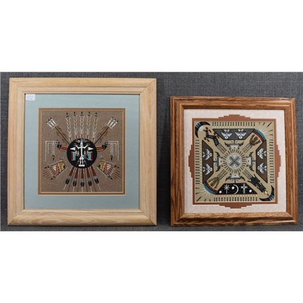 PAIR OF NAVAJO SAND PAINTINGS