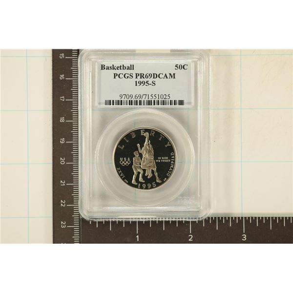 1995-S BASKETBALL US HALF DOLLAR PCGS PR69 DCAM