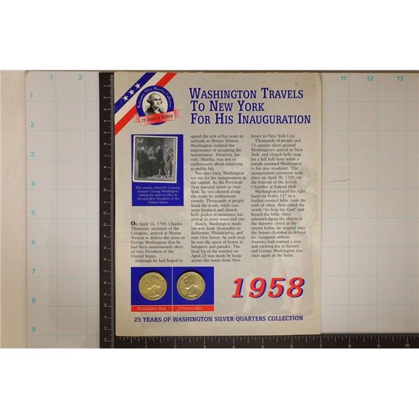 1958-P & D WASHINGTON SILVER QUARTERS ON 25 YEARS