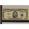 Image 1 : ERROR 1953-A US $5 SILVER CERTIFICATE LARGE