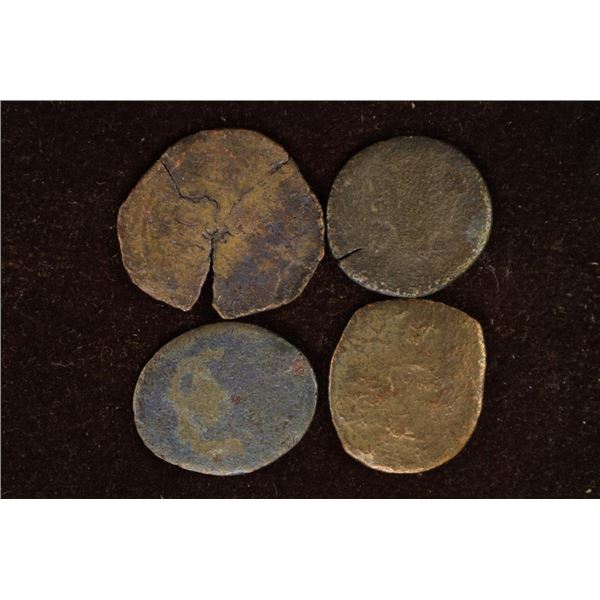 4-BYZANTINE EMPIRE 330-1453 A.D. ANCIENT COINS