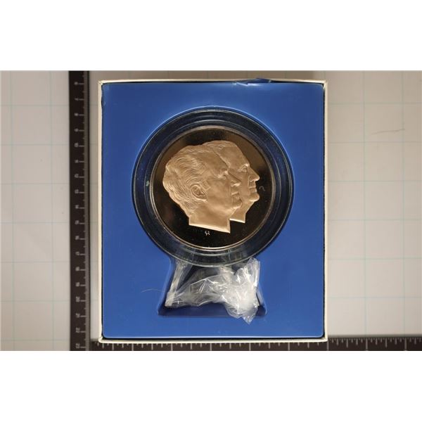 7.8 OZ. PROOF SOLID BRONZE RICHARD NIXON / SPIRO