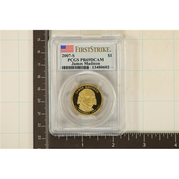 2007-S JAMES MADISON PRESIDENTIAL DOLLAR PCGS