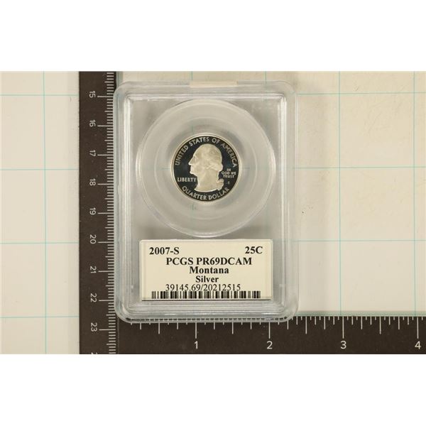 2007-S SILVER MONTANA QUARTER PCGS PR69 DCAM