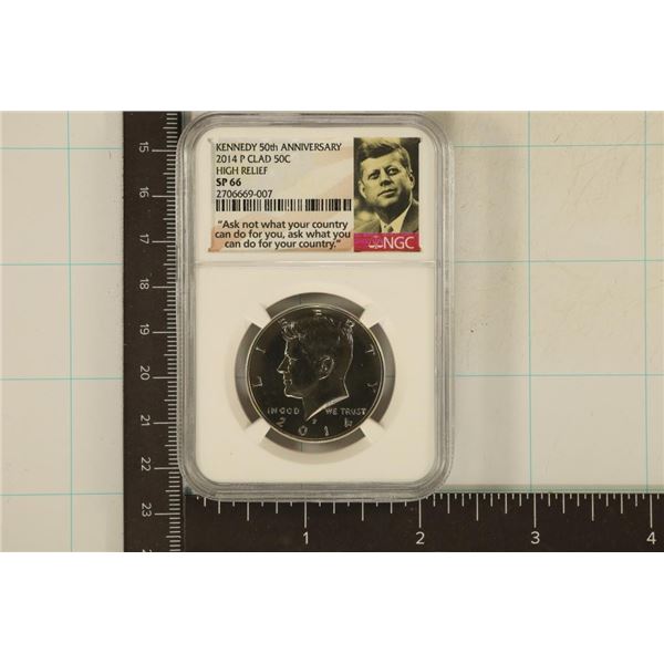 2014-P HIGH RELIEF KENNEDY 50TH ANNIVERSARY