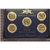 Image 1 : 5-2004 GOLD PLATED US QUARTERS IN BLUE FLIP CASE: