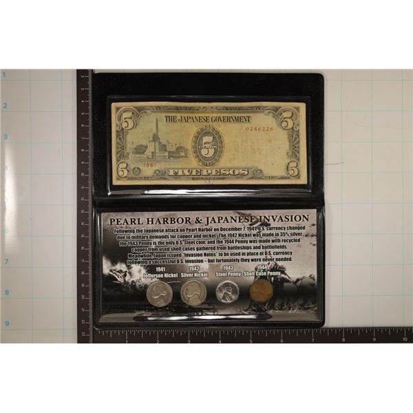 PEARL HARBOR & JAPANESE INVASION COIN & CURRENCY