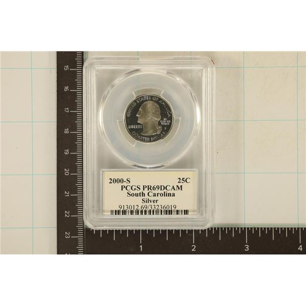 2000-S SILVER SOUTH CAROLINA QUARTER PCGS PR69