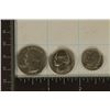 Image 1 : ERROR 3 US CLIPPED EDGE COINS: 1966 QUARTER,