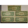 Image 2 : 5 US $1 SILVER CERTIFICATES: 1935-C, 35-E, 1957-A,
