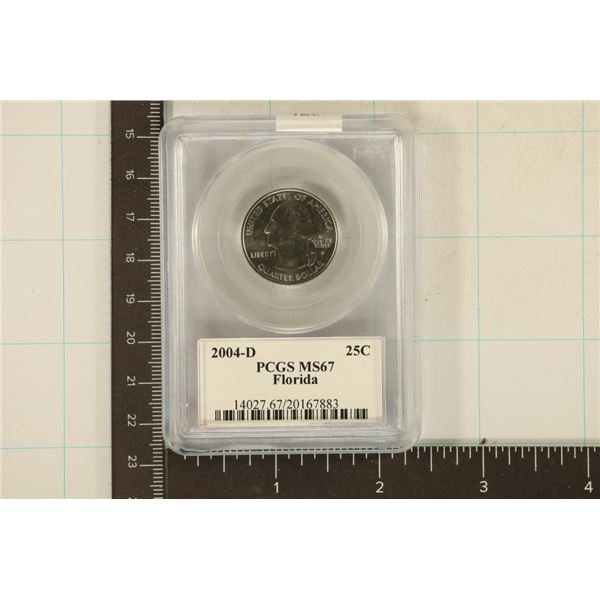2004-D FLORIDA QUARTER PCGS MS67