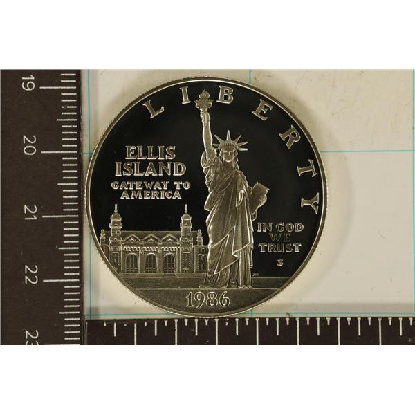 1986-S PROOF STATUE OF LIBERTY US SILVER DOLLAR