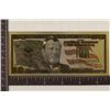 Image 1 : GOLD FOIL 2009 US $50 FRN JB99999999A REPLICA