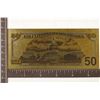 Image 2 : GOLD FOIL 2009 US $50 FRN JB99999999A REPLICA
