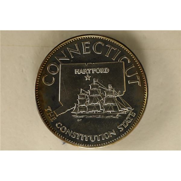 .46 OZ. STERLING SILVER CONNECTICUT PF ROUND