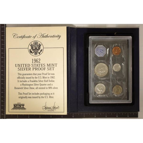 1962 US SILVER PROOF SET IN FIRST COMMEMORATIVE