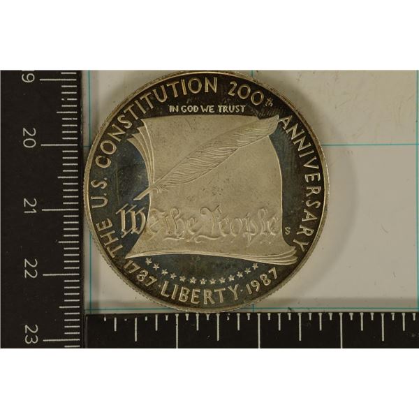 1987-S PROOF US CONSTITUTION SILVER DOLLAR