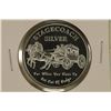 Image 1 : 1 OZ. .999 SILVER PF STAGECOACH ROUND FOR WHEN