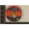 Image 1 : $5 ELDORADO CASINO CHIP NEW YEARS 1991 RENO