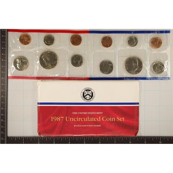 1987 US MINT SET (UNC) P/D (WITH ENVELOPE)