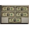 Image 1 : 5-1976 US $2 BILLS ALL CONSECUTIVE SERIAL NUMBERS