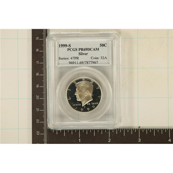 1999-S SILVER KENNEDY HALF DOLLAR PCGS PR69 DCAM