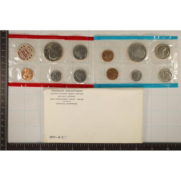 1971 US MINT SET (UNC) P/D/S (WITH ENVELOPE)
